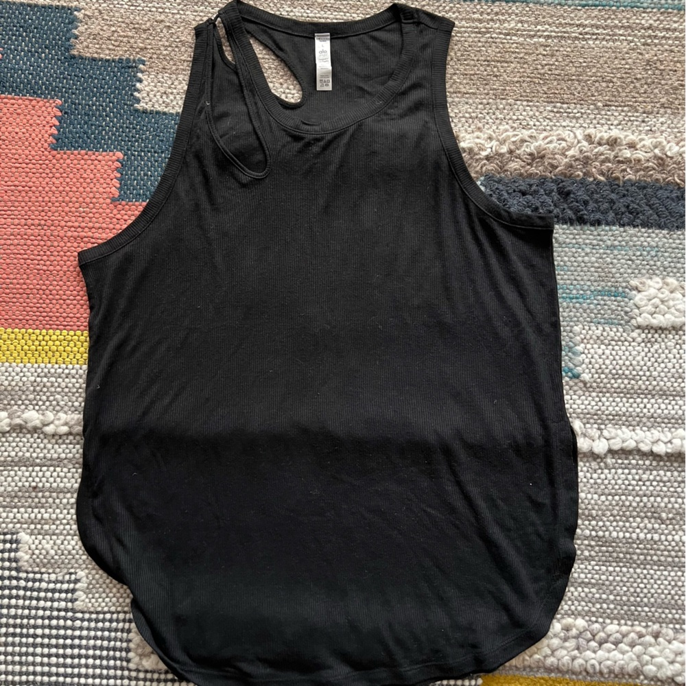 Alo Black Sleeveless Women's Top Size L